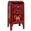 Christmas Red Metal Mailbox 55cm